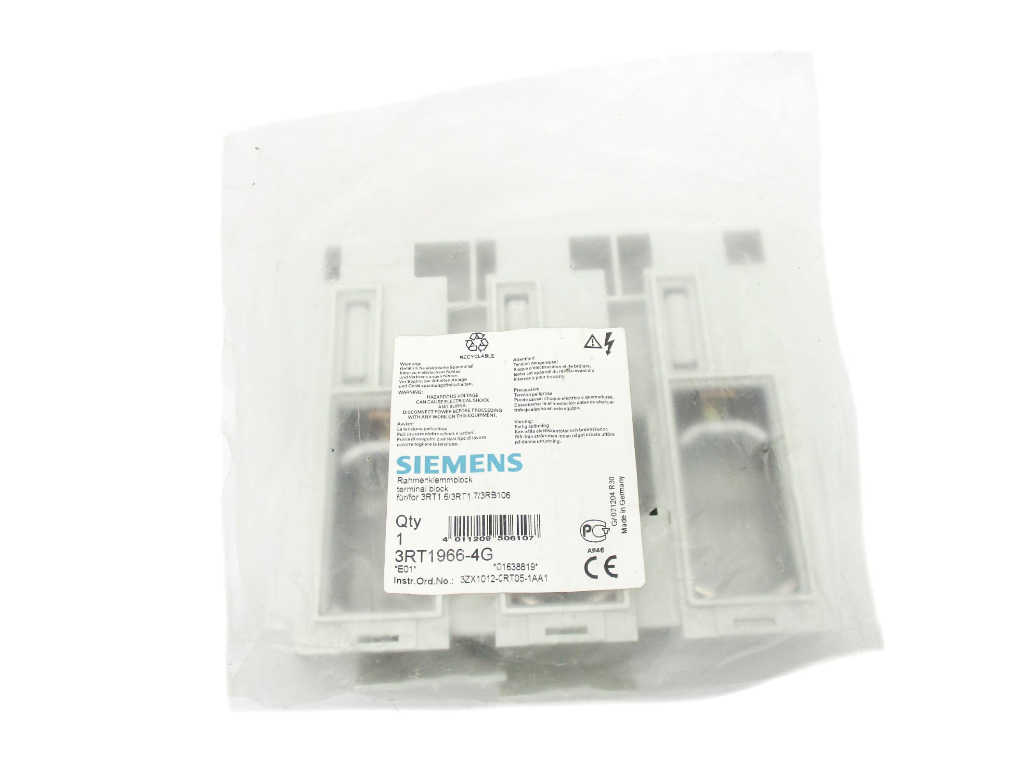 SIEMENS 3RT1966-4G (AS PICTURED) NSMP