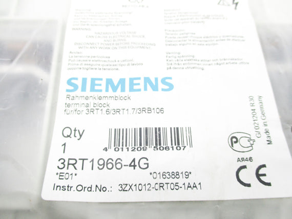 SIEMENS 3RT1966-4G (AS PICTURED) NSMP