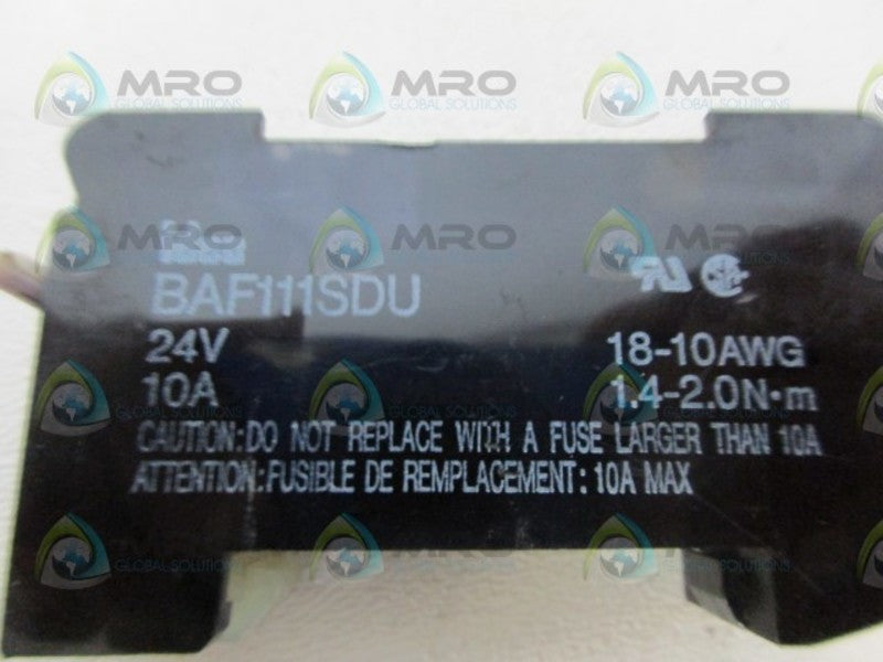 IDEC BAF111SDU FUSE HOLDER W/BLOWN FUSE INDICATOR UNMP