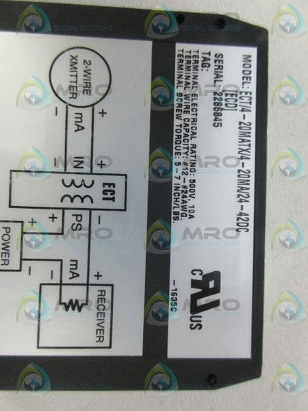 MOORE ECT/4-20MATX/20MA/24-42DC SIGNAL ISOLATOR NSNP