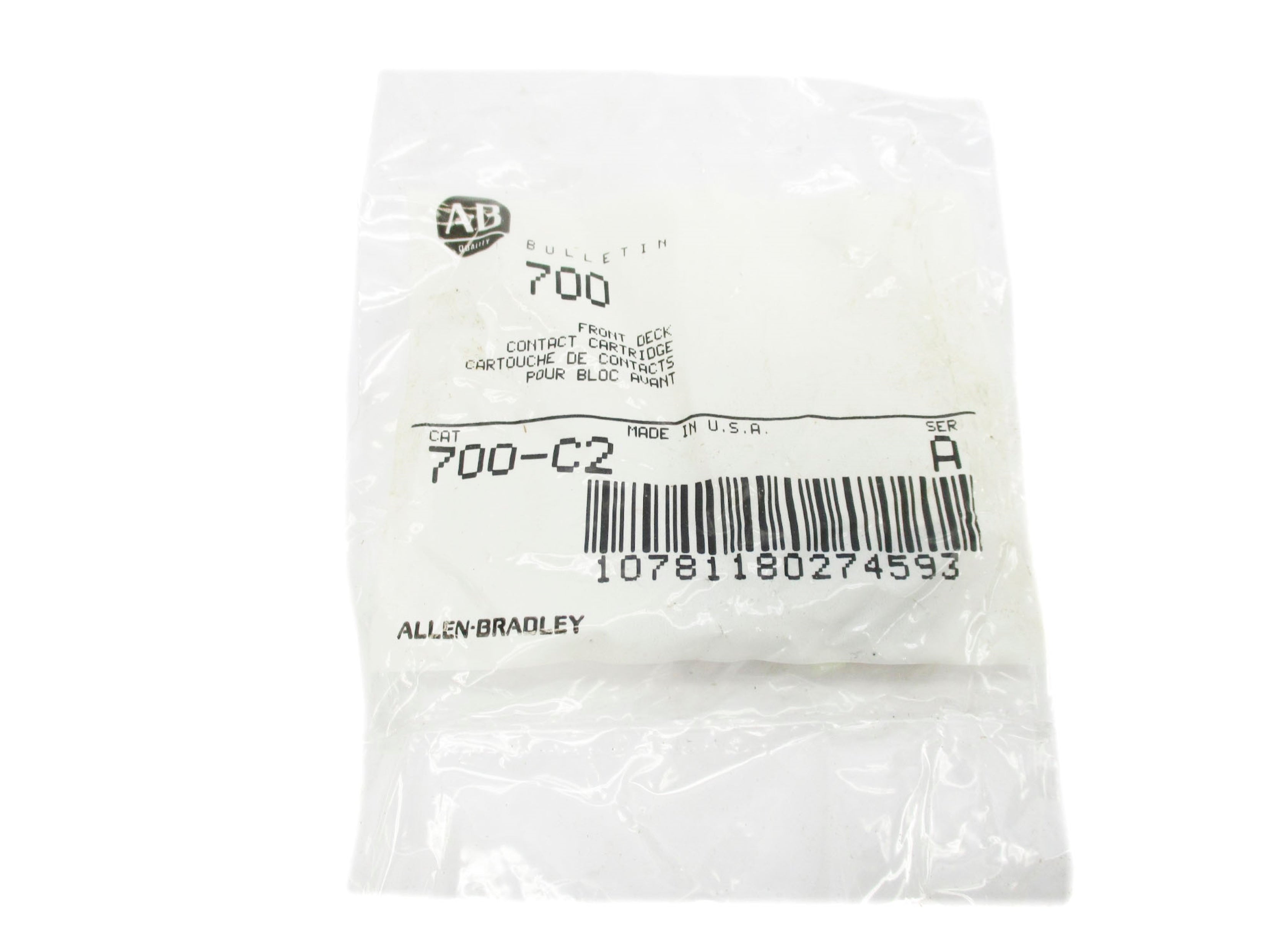 INDUSTRIAL SPARE PART 700-C2 SER. A (PKG OF 10) (BK/YL) NSMP