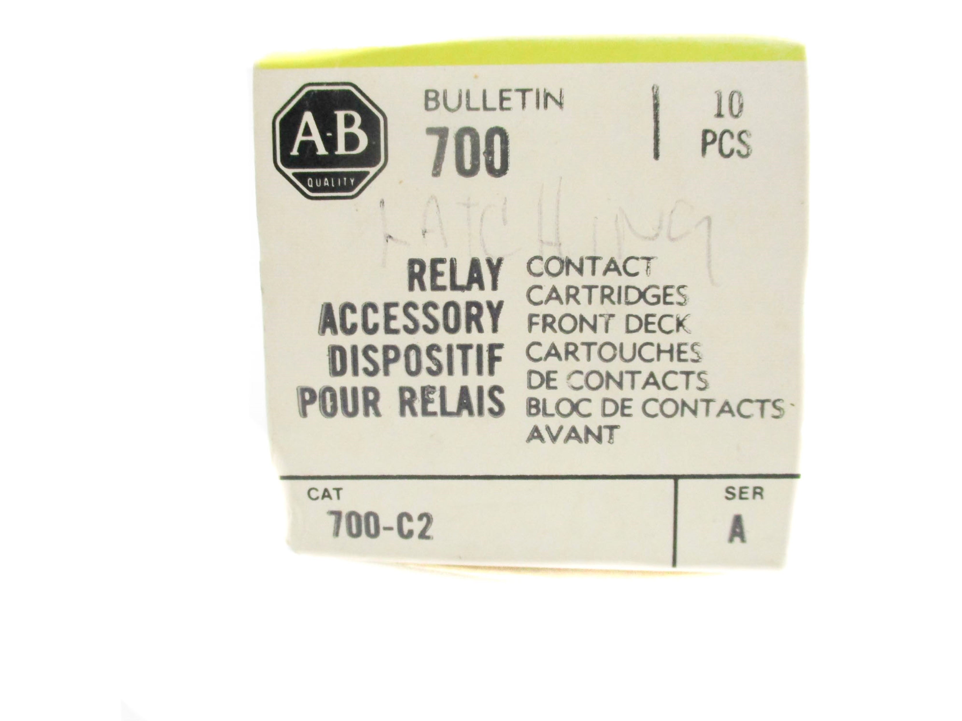 INDUSTRIAL SPARE PART 700-C2 SER. A (PKG OF 10) (BK/YL) NSMP