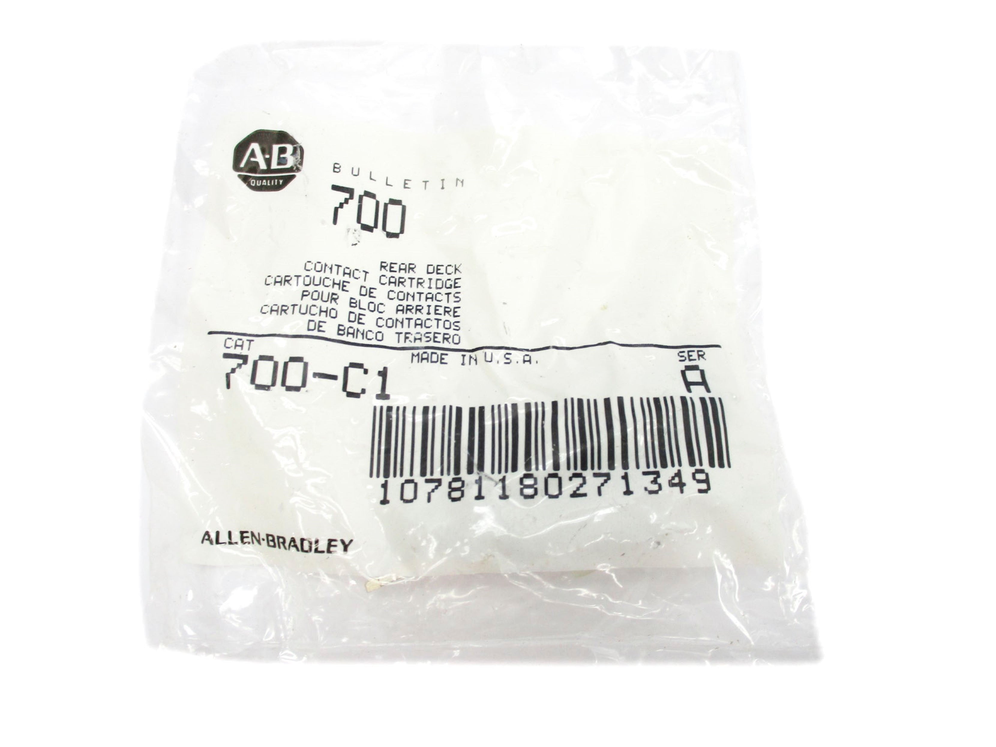 INDUSTRIAL SPARE PART 700-C1 SER. A (PKG OF 10) (BK/YL) NSMP