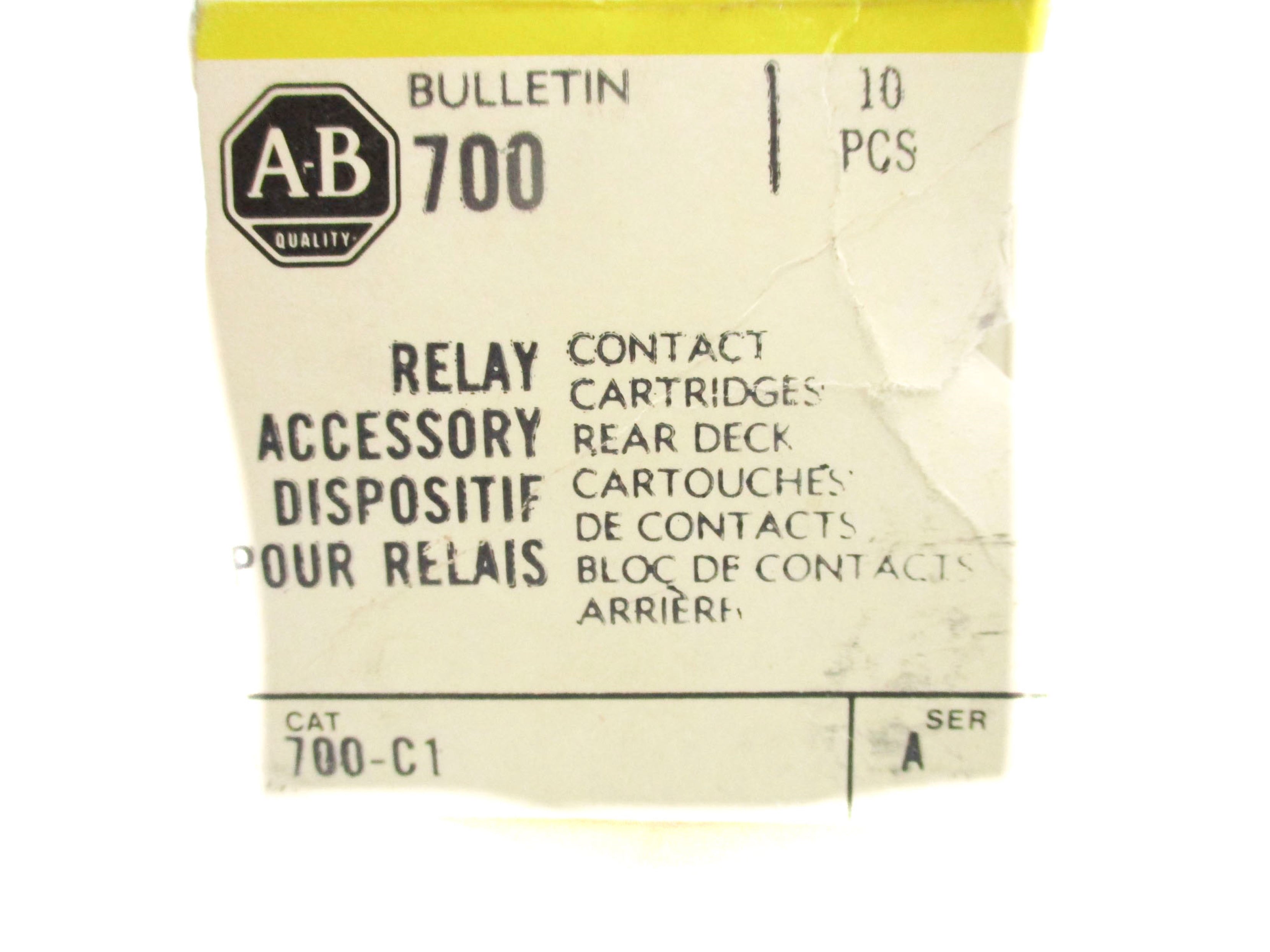 INDUSTRIAL SPARE PART 700-C1 SER. A (PKG OF 10) (BK/YL) NSMP