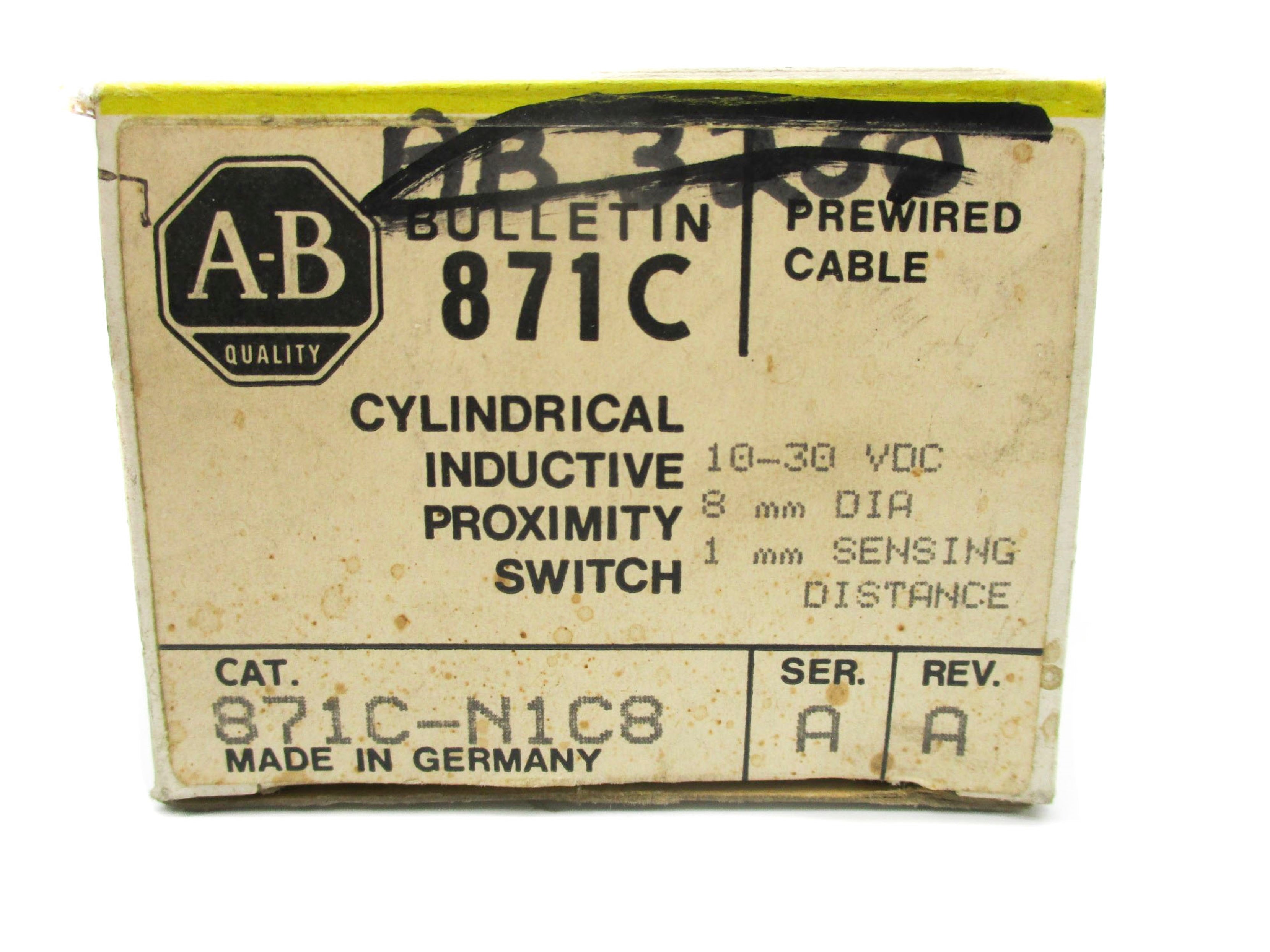 ALLEN BRADLEY 871C-N1C8 SER. A (BK/YL) NSMP