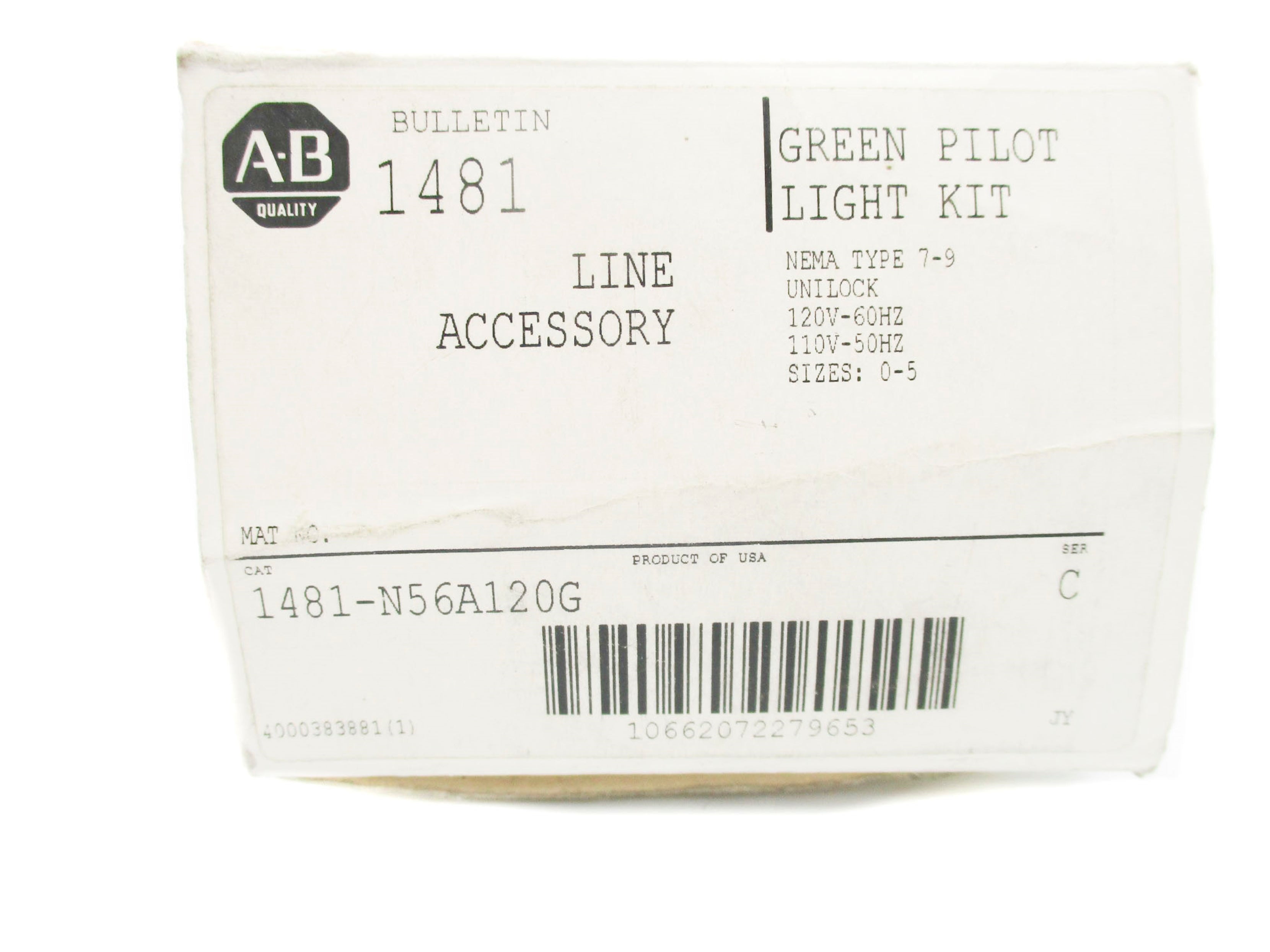 ALLEN BRADLEY 1481-N56A120G SER. C (WH) NSMP