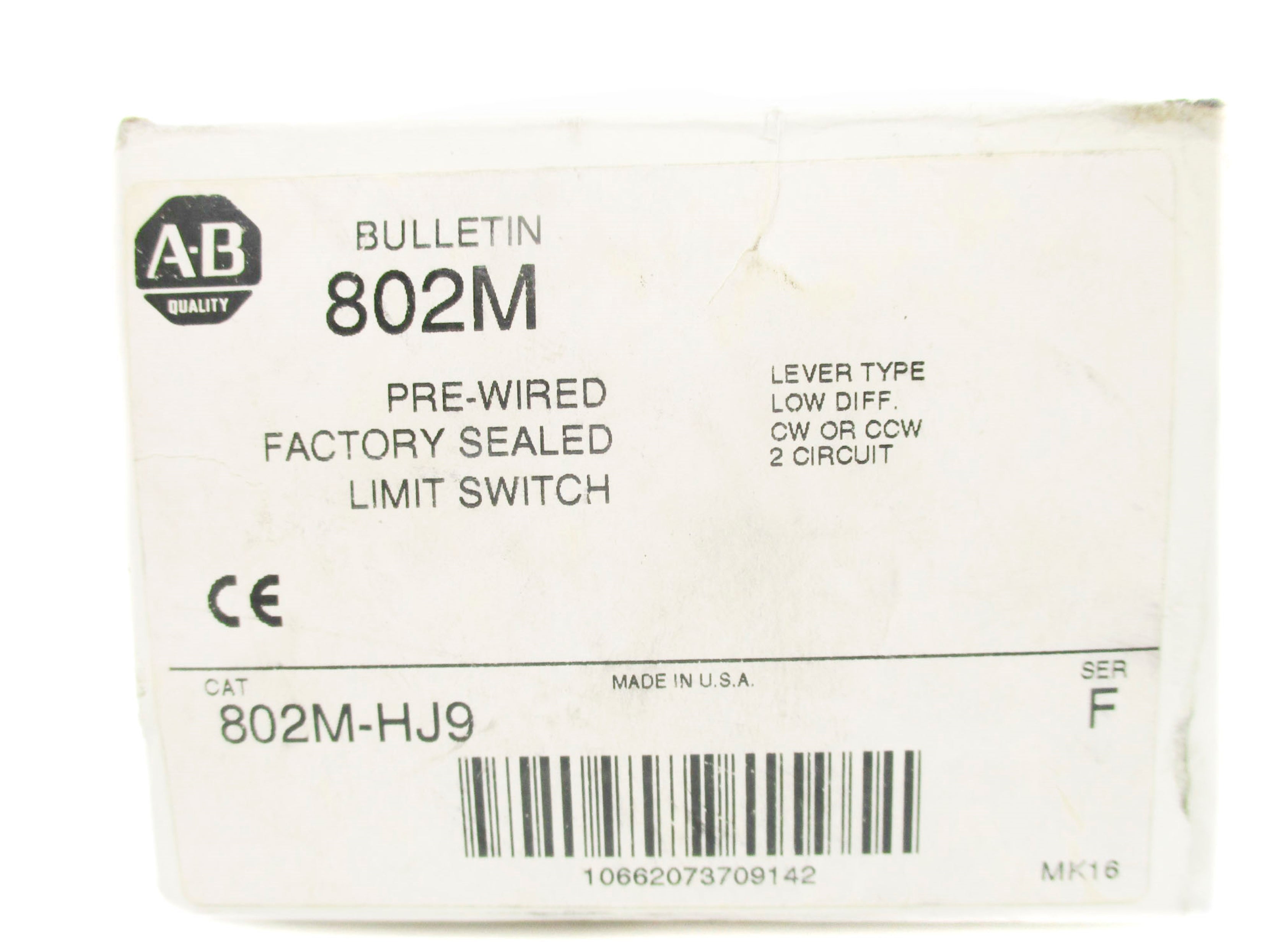 ALLEN BRADLEY 802M-HJ9 SER. F (WH) NSMP