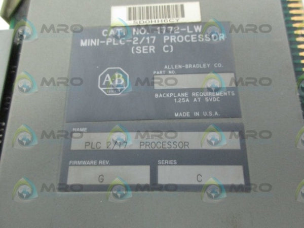 ALLEN BRADLEY 1772-LW SER. C F/W G UNMP