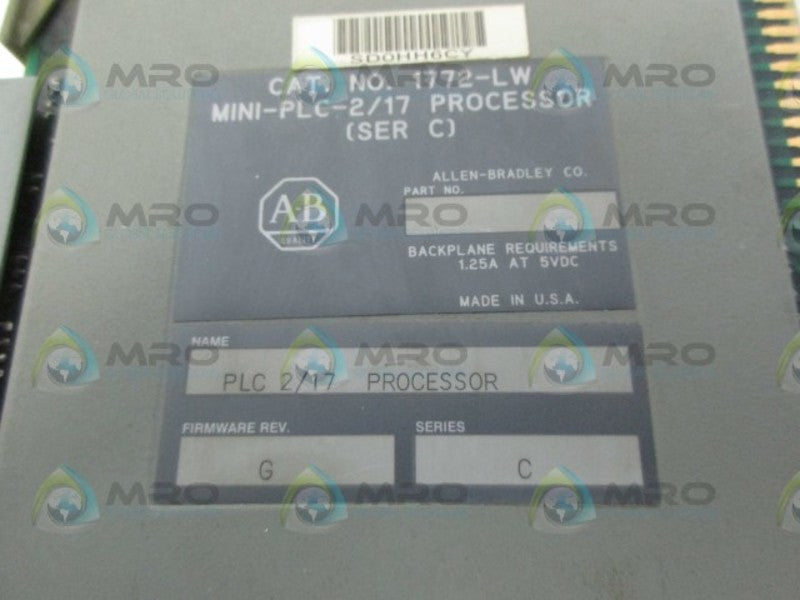 ALLEN BRADLEY 1772-LW SER. C F/W G UNMP