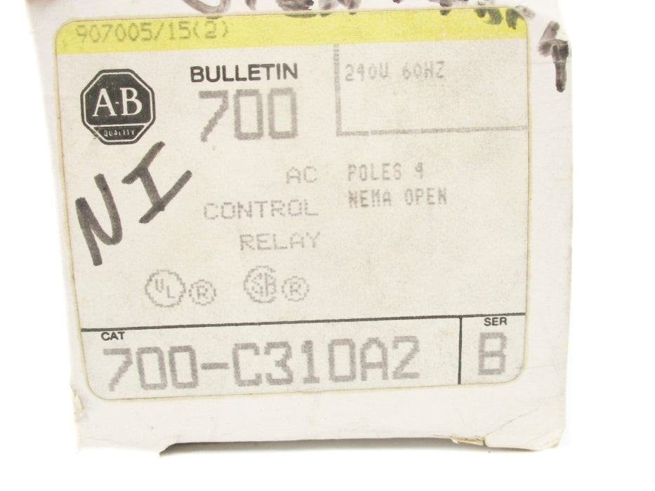 INDUSTRIAL SPARE PART 700-C310A2 SER. B 240/220V (BK/YL) NSMP