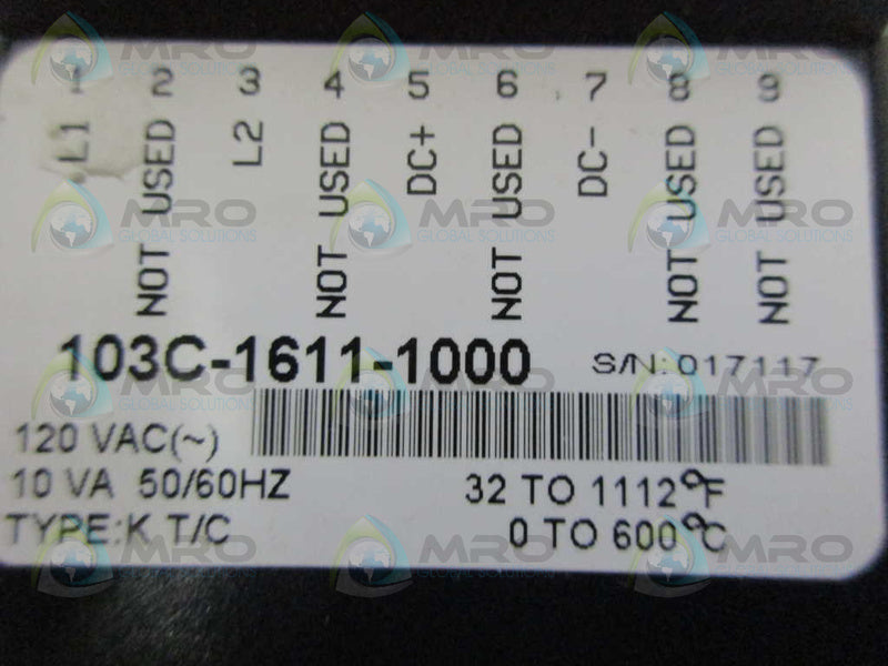 WATLOW 103C-1611-1000 TEMPERATURE CONTROLLER  NSMP