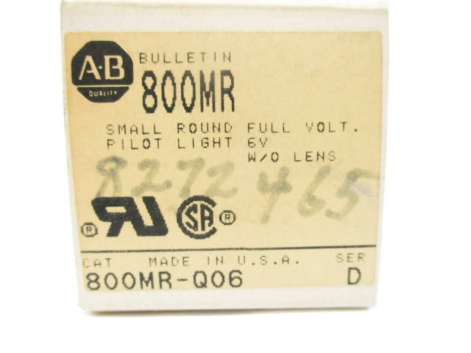 INDUSTRIAL SPARE PART 800MR-Q06 SER. D 6VAC/DC (BK/YL) NSMP