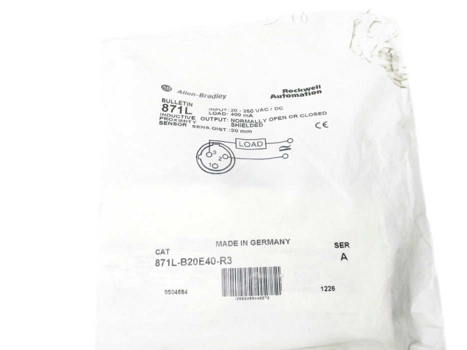 ALLEN BRADLEY 871L-B20E40-R3 SER. A NSMP