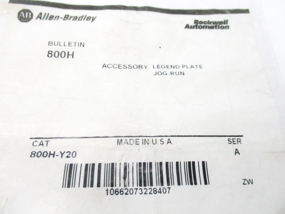 INDUSTRIAL SPARE PART 800H-Y20 SER. A NSMP