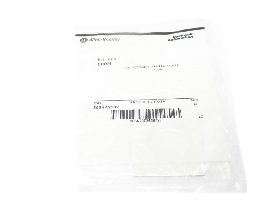 INDUSTRIAL SPARE PART 800H-W102 SER. D NSMP