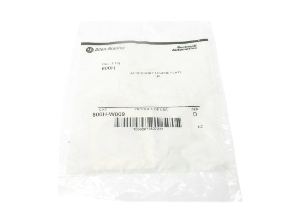 INDUSTRIAL SPARE PART 800H-W009 SER. D NSMP