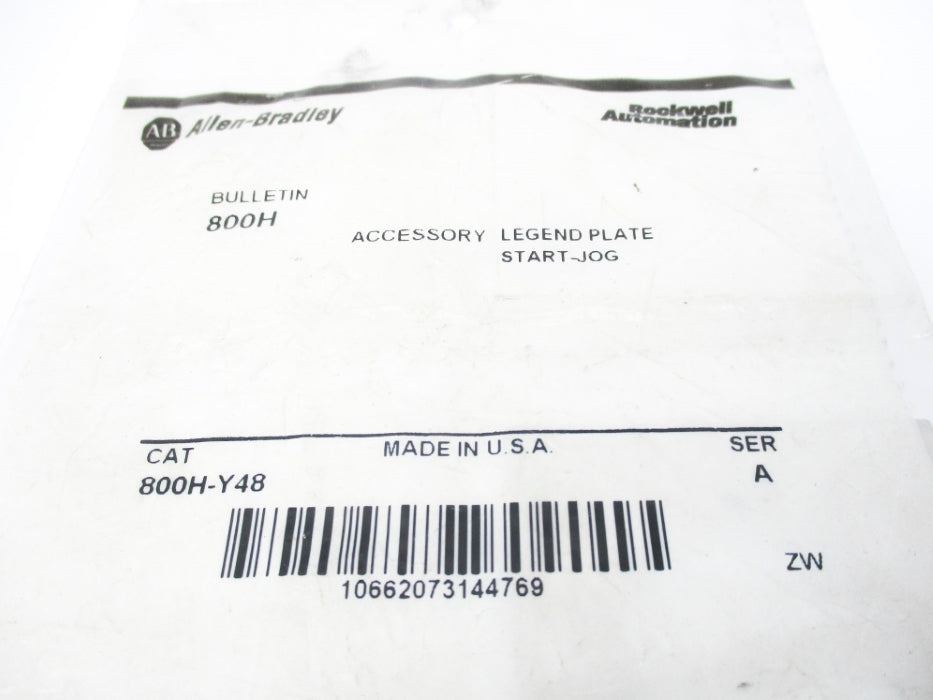 INDUSTRIAL SPARE PART 800H-Y48 SER. A NSMP