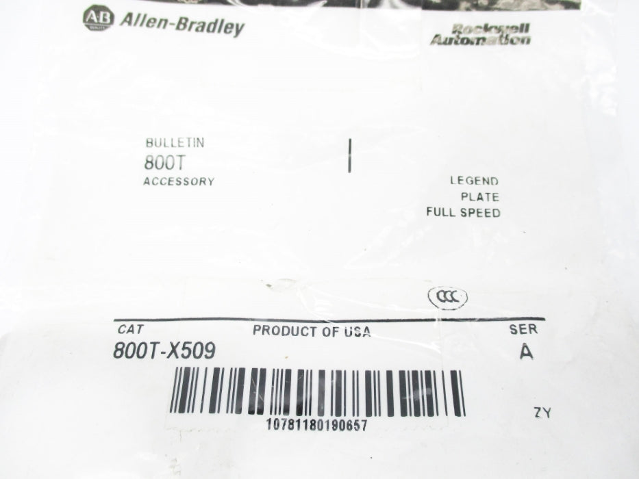 INDUSTRIAL SPARE PART 800T-X509 SER. A NSMP