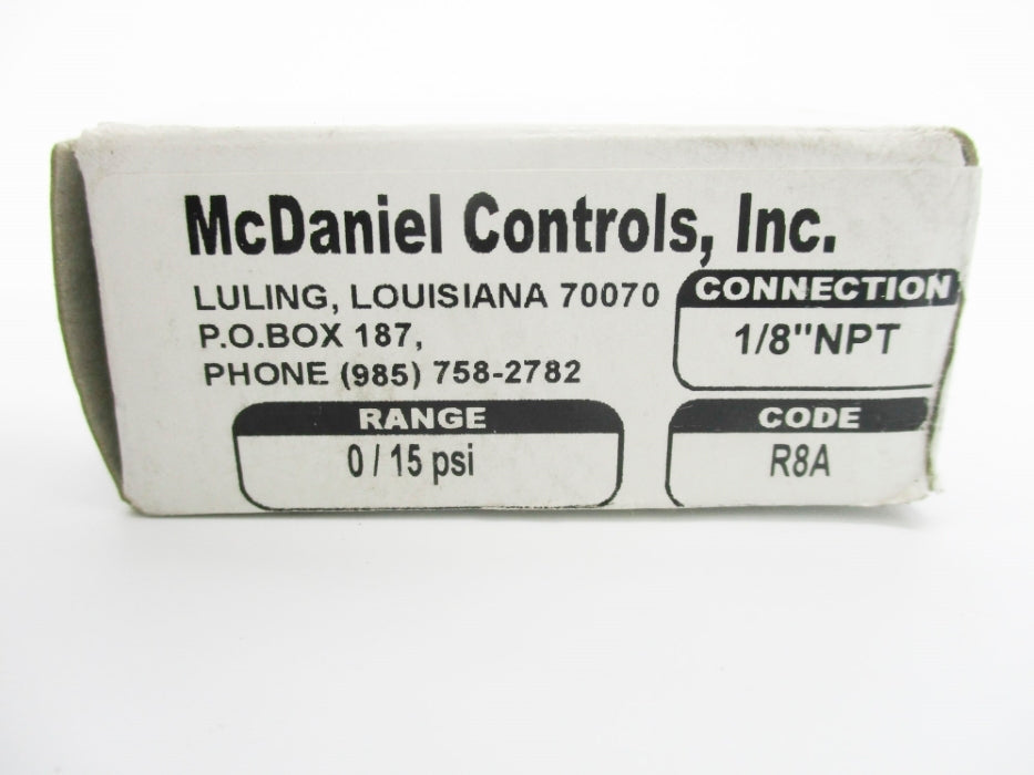 MCDANIEL CONTROLS R8A 0-15PSI NSMP