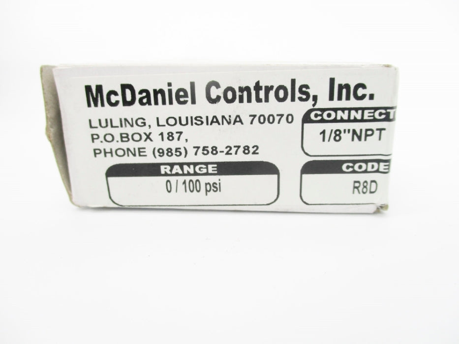 MCDANIEL CONTROLS R8D 0-100PSI NSMP