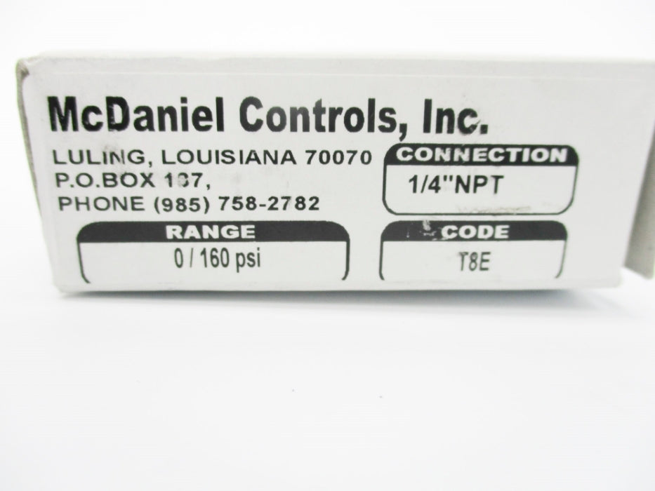 MCDANIEL CONTROLS T8E 0-160PSI NSMP