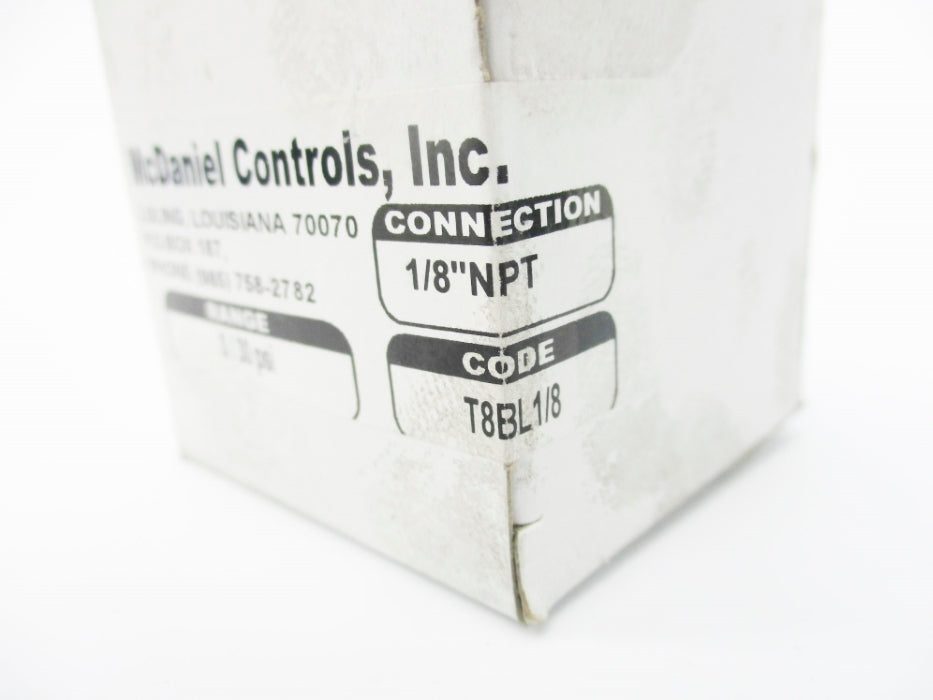 MCDANIEL CONTROLS T8BL1/8 0-30PSI NSMP