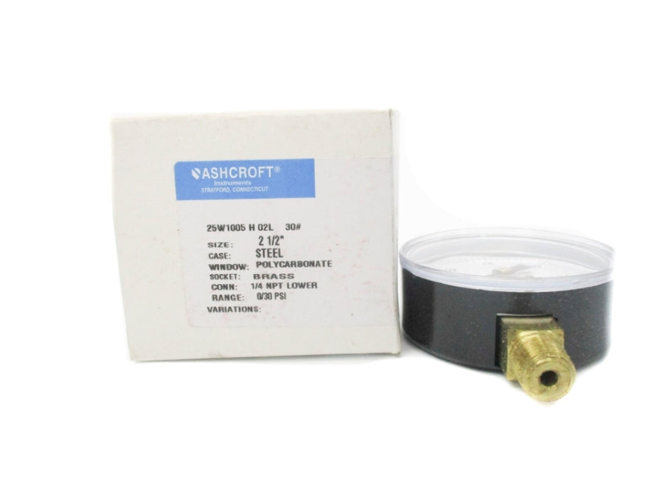 ASHCROFT 25W1005H02L30# 0-30PSI NSMP