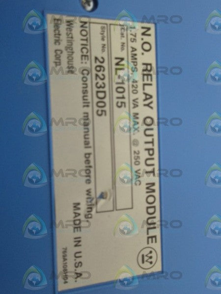 WESTINGHOUSE NL-1015 RELAY OUTPUT MODULE NSNP