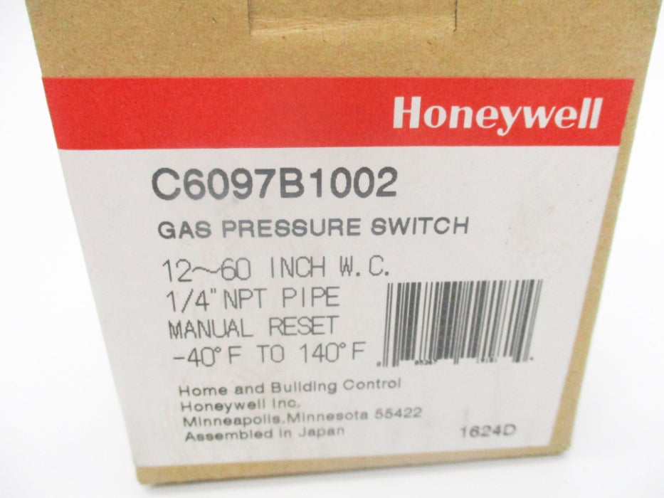 HONEYWELL C6097B1002 120-240VAC 5.0A 12-60INWC NSMP