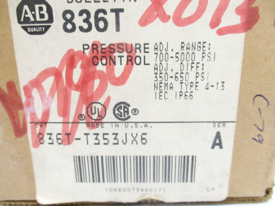 INDUSTRIAL SPARE PART 836T-T353JX6 SER. A 700-5000PSI (BR/WH) NSMP