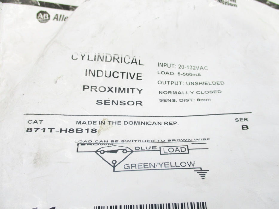 ALLEN BRADLEY 871T-H8B18 SER. B NSMP