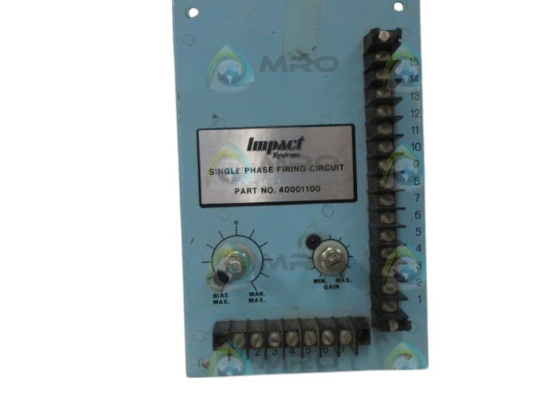 IMPACT SYSTEMS 40001100 SINGLE PHASE FIRING CIRCUIT UNMP