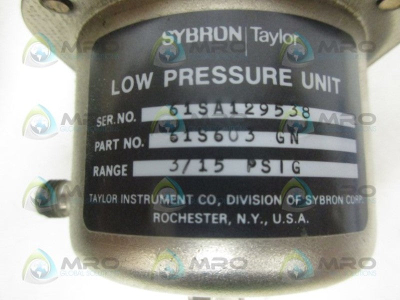 SYBRON 61S603GN PRESSURE UNIT NSNP