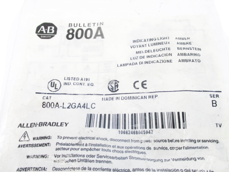 INDUSTRIAL SPARE PART 800A-L2GA4LC SER. B NSMP