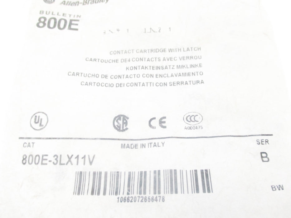 INDUSTRIAL SPARE PART 800E-3LX11V SER. B NSMP