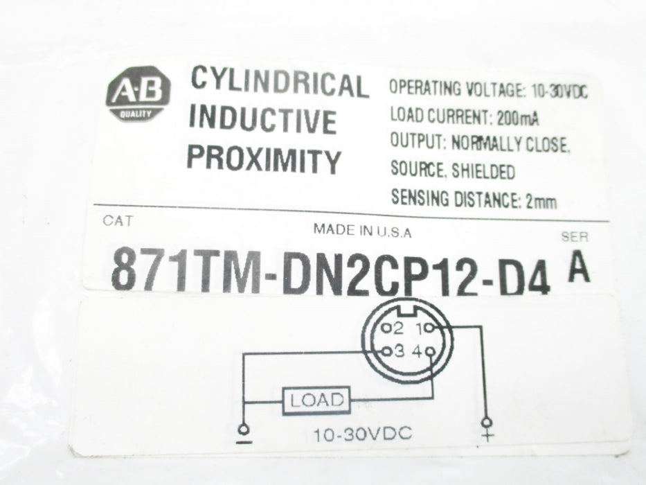 INDUSTRIAL SPARE PART 871TM-DN2CP12-D4 SER. A NSMP