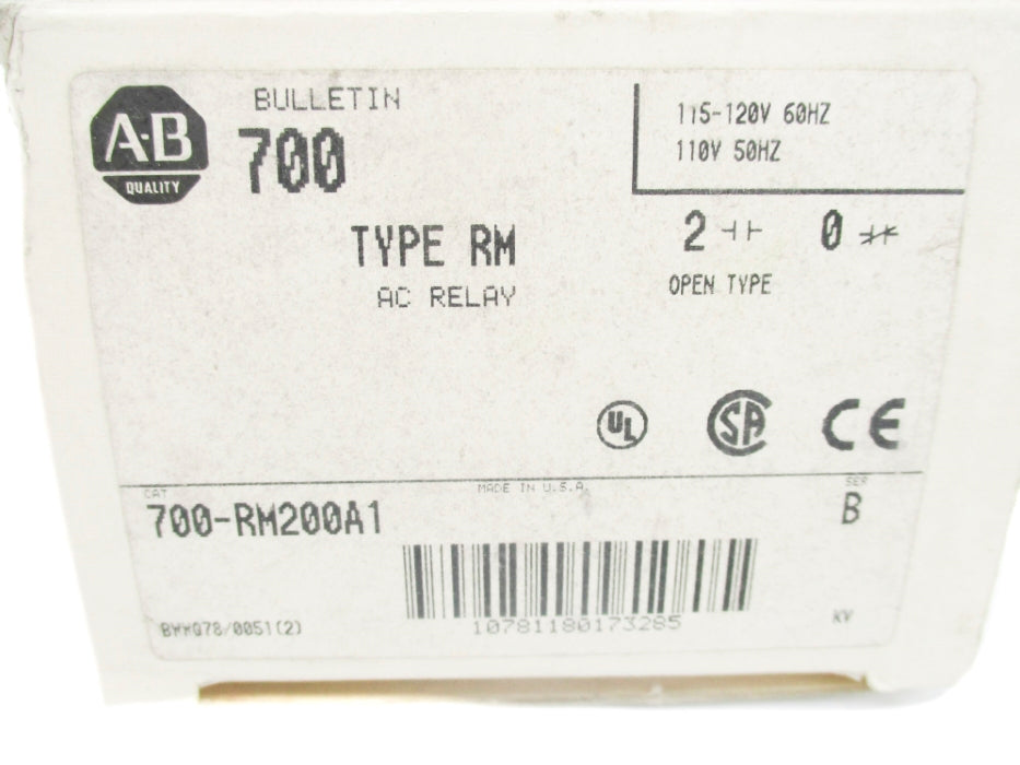INDUSTRIAL SPARE PART 700-RM200A1 SER. B 110/120V 5A (WH) NSMP