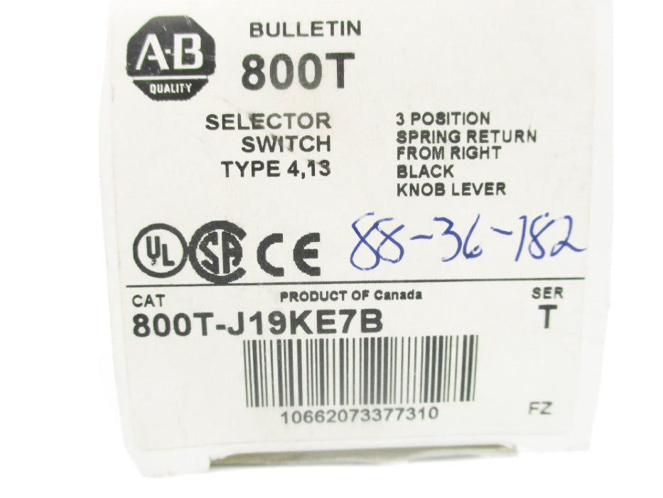 INDUSTRIAL SPARE PART 800T-J19KE7B SER. T (WH) NSMP