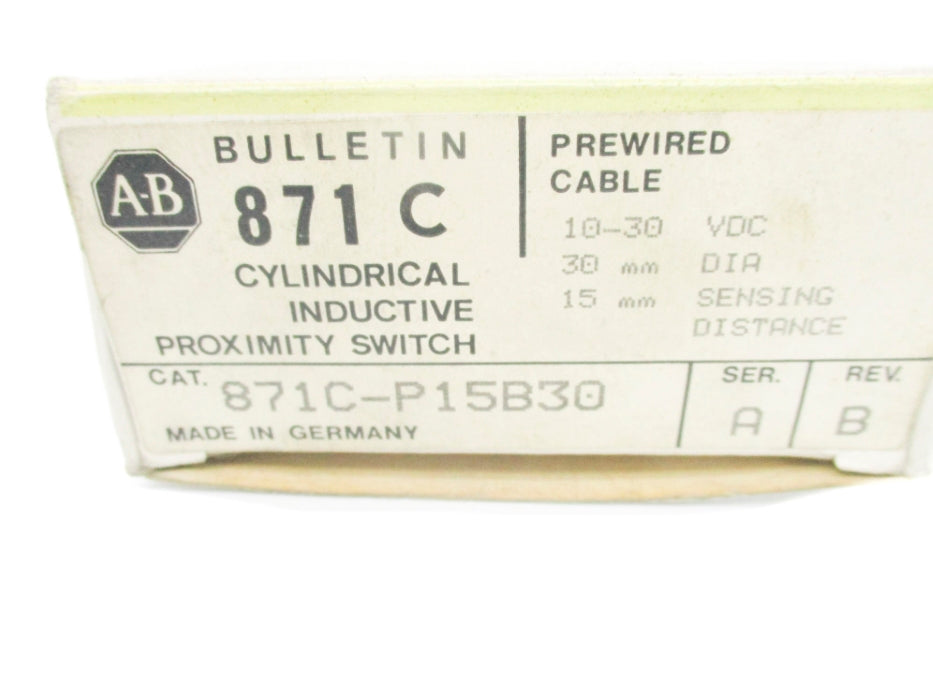 INDUSTRIAL SPARE PART 871C-P15B30 SER. A (BK/YL) NSMP