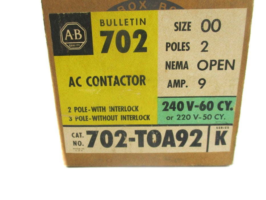 INDUSTRIAL SPARE PART 702-TOA92 SER. K 220/240V (BR/YL) NSMP