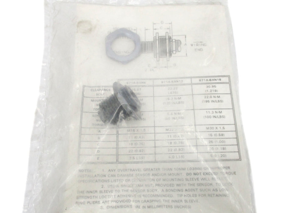 INDUSTRIAL SPARE PART 871A-BXN8 SER. A NSMP