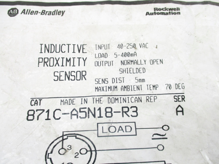 INDUSTRIAL SPARE PART 871C-A5N18-R3 SER. A NSMP