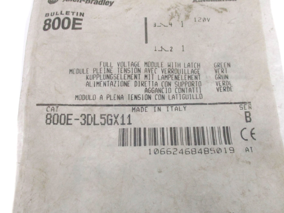 INDUSTRIAL SPARE PART 800E-3DL5GX11 SER. B NSMP