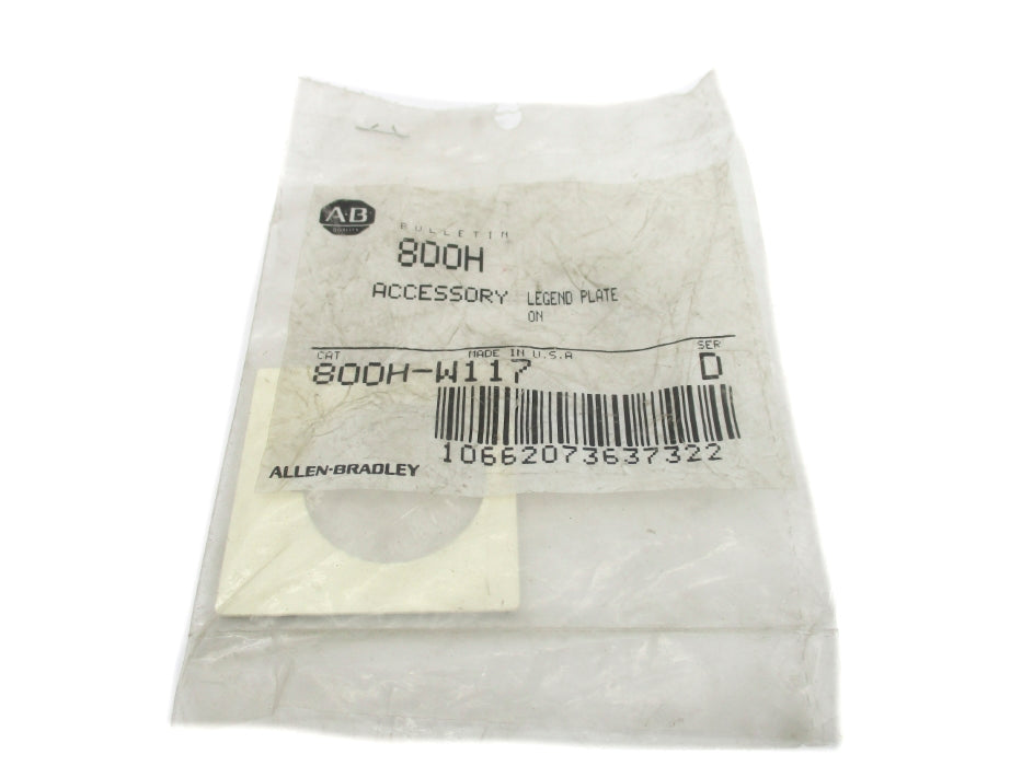 INDUSTRIAL SPARE PART 800H-W117 SER. D NSMP