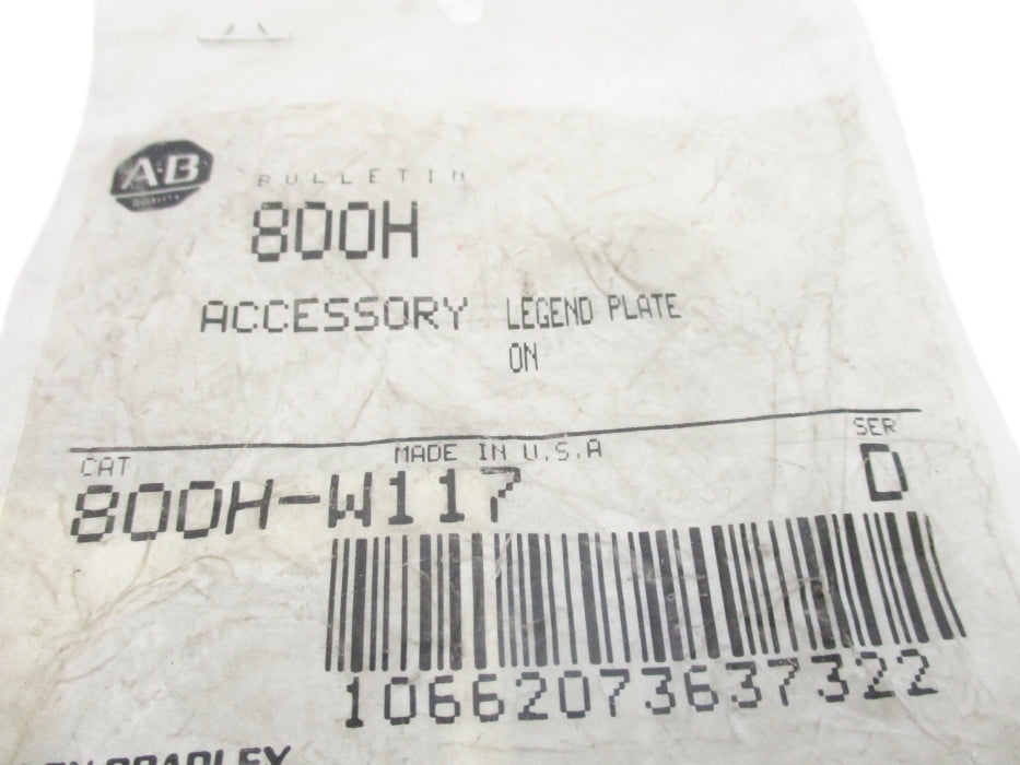 INDUSTRIAL SPARE PART 800H-W117 SER. D NSMP