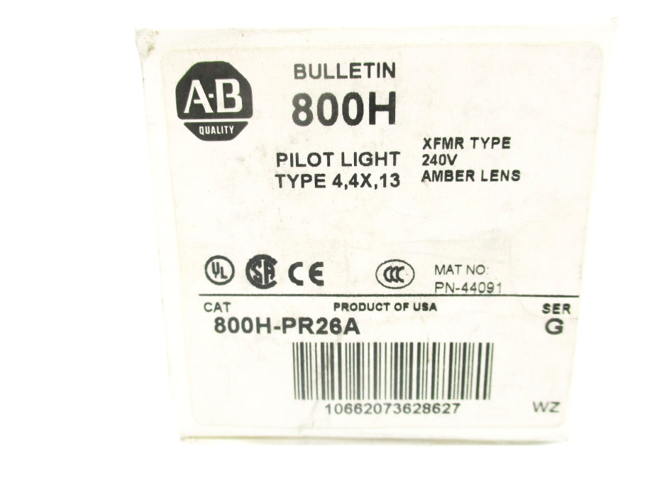 INDUSTRIAL SPARE PART 800H-PR26A SER. G (WH) NSMP