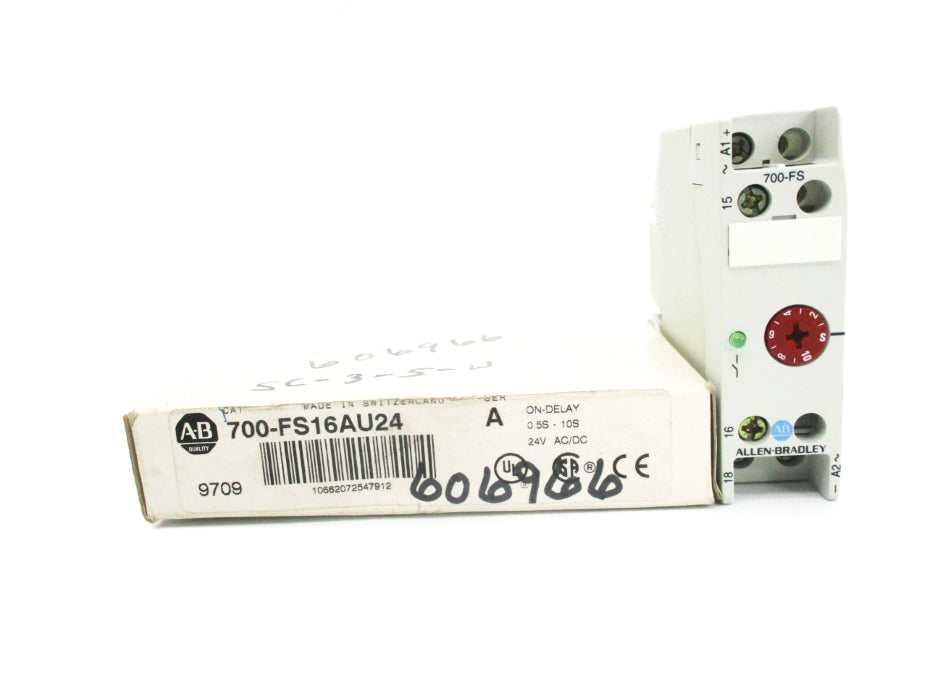ALLEN BRADLEY 700-FS16AU24 SER. A 24VAC/DC 6A 0.5S-10S (WH) NSMP