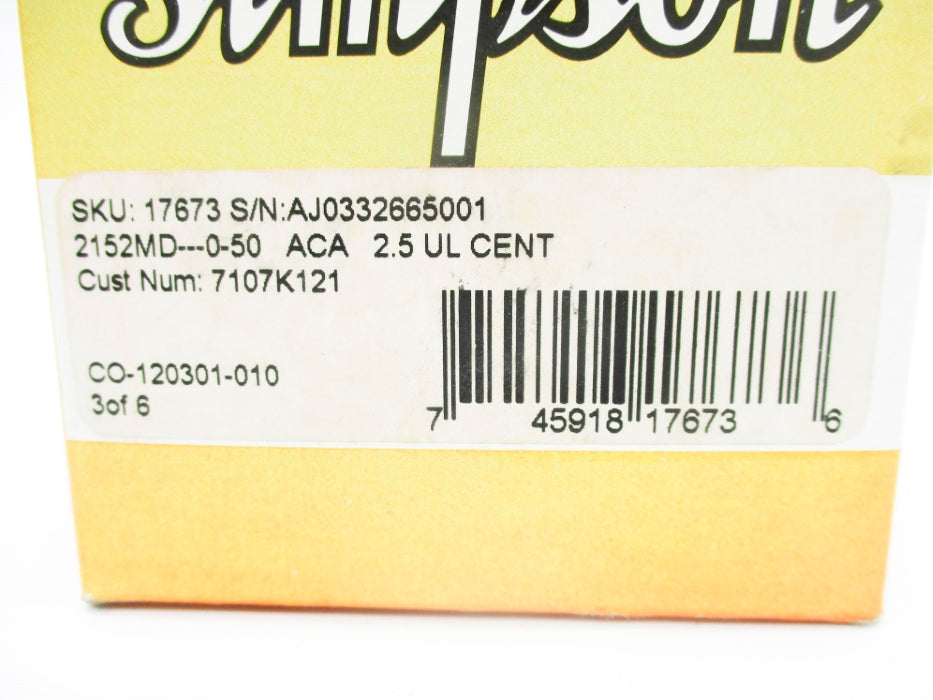 SIMPSON 17673 2152 0-50ACA NSMP