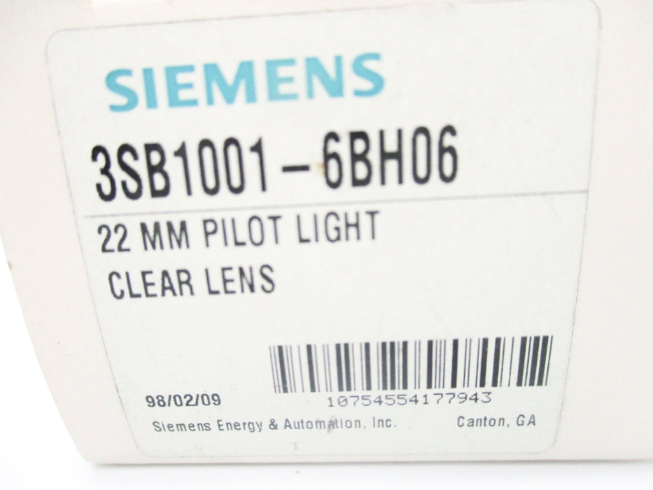 SIEMENS 3SB1001-6BH06 NSMP