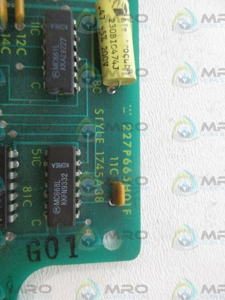 WESTINGHOUSE 227P665HO1F PCB UNMP